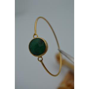 STONEAGE YEŞİM TAŞLI ALTIN KAPLAMA BİLEKLİK