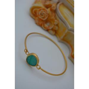 STONEAGE MAVİ KUVARS TAŞLI 22K ALTIN BİLEKLİK