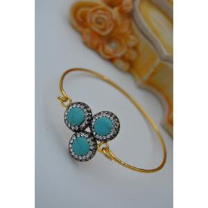 STONEAGE TURKUAZ TAŞLI TASARIM BİLEKLİK
