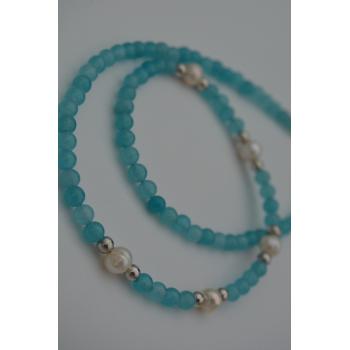 STONEAGE Jade ve İncili Bayan Doğal Taş Kolye