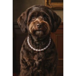 İncili Köpek Kolye- Tasma - Collar