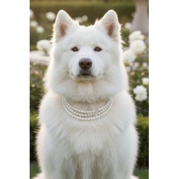 İncili Köpek Kolye- Tasma - Collar
