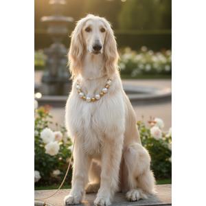 İncili Köpek Kolye- Tasma - Collar