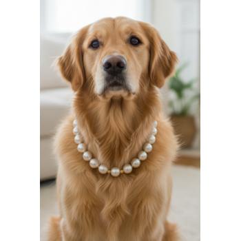 İncili Köpek Kolye- Tasma - Collar