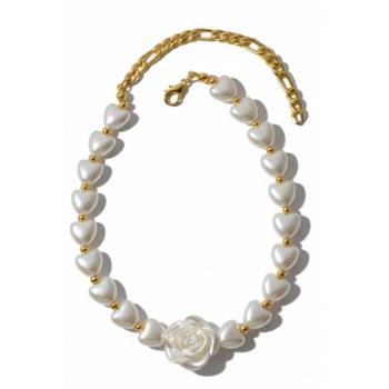 İncili Köpek Kolye- Tasma - Collar