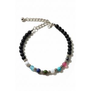 Karışık Doğaltaş Köpek Kolye- Tasma - Collar