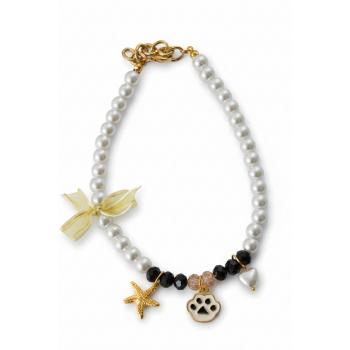 İncili Köpek Kolye- Tasma - Collar