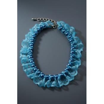 İncili Köpek Kolye- Tasma - Collar